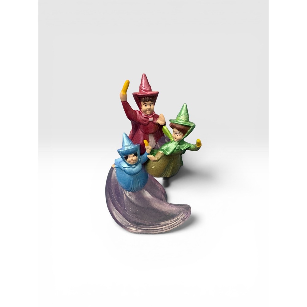 Disney Sleeping Beauty Three Good Fairies Flora Fauna Merryweather Figurine 3.5"